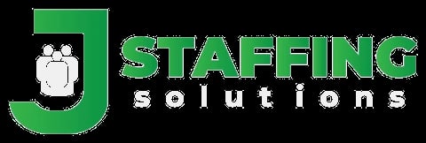 J Staffing Solutions logo with green J initial and white briefcase icon